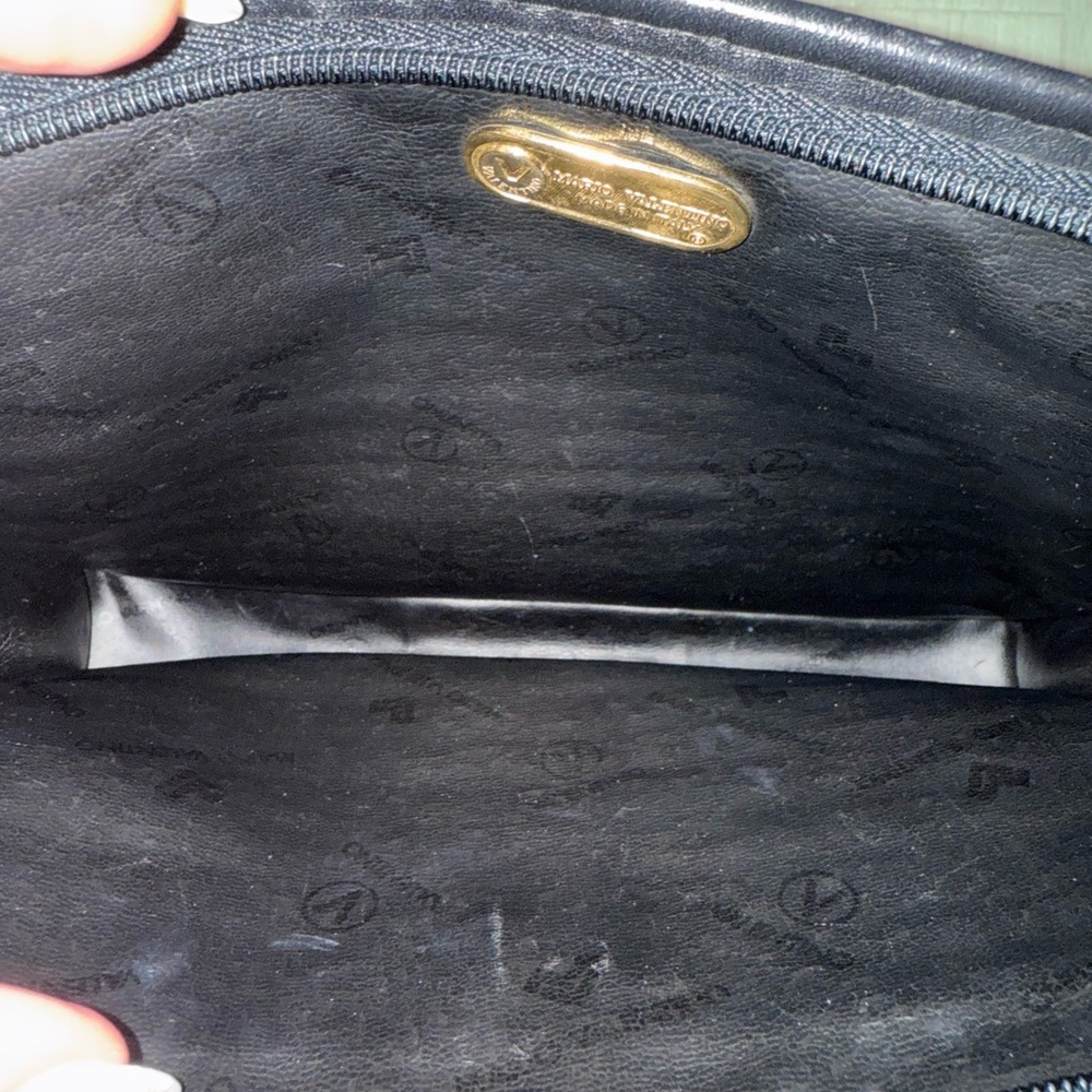 Mario Valentino Black and Gold Pouch - Picture 4 of 5